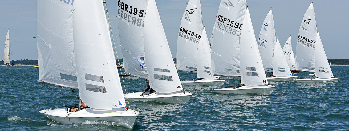 Flying 15 class racing at Cowes Classics Regatta
