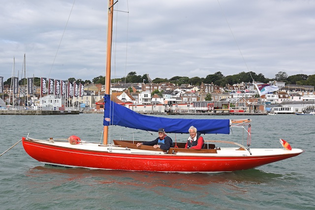 1922 Seaview Mermaid Cynthia on show on her mooring before being awarded the Concours d'Elegance © Rick Tomlinson